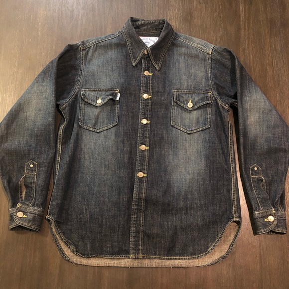 Bill Wall Leather Other - Bill Wall Leather Denim Button Front Shirt